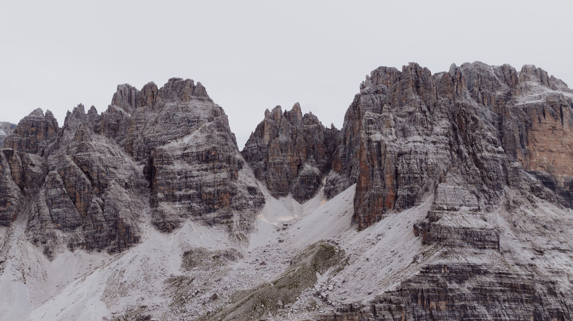 Rugged peaks in the Italian Dolomites