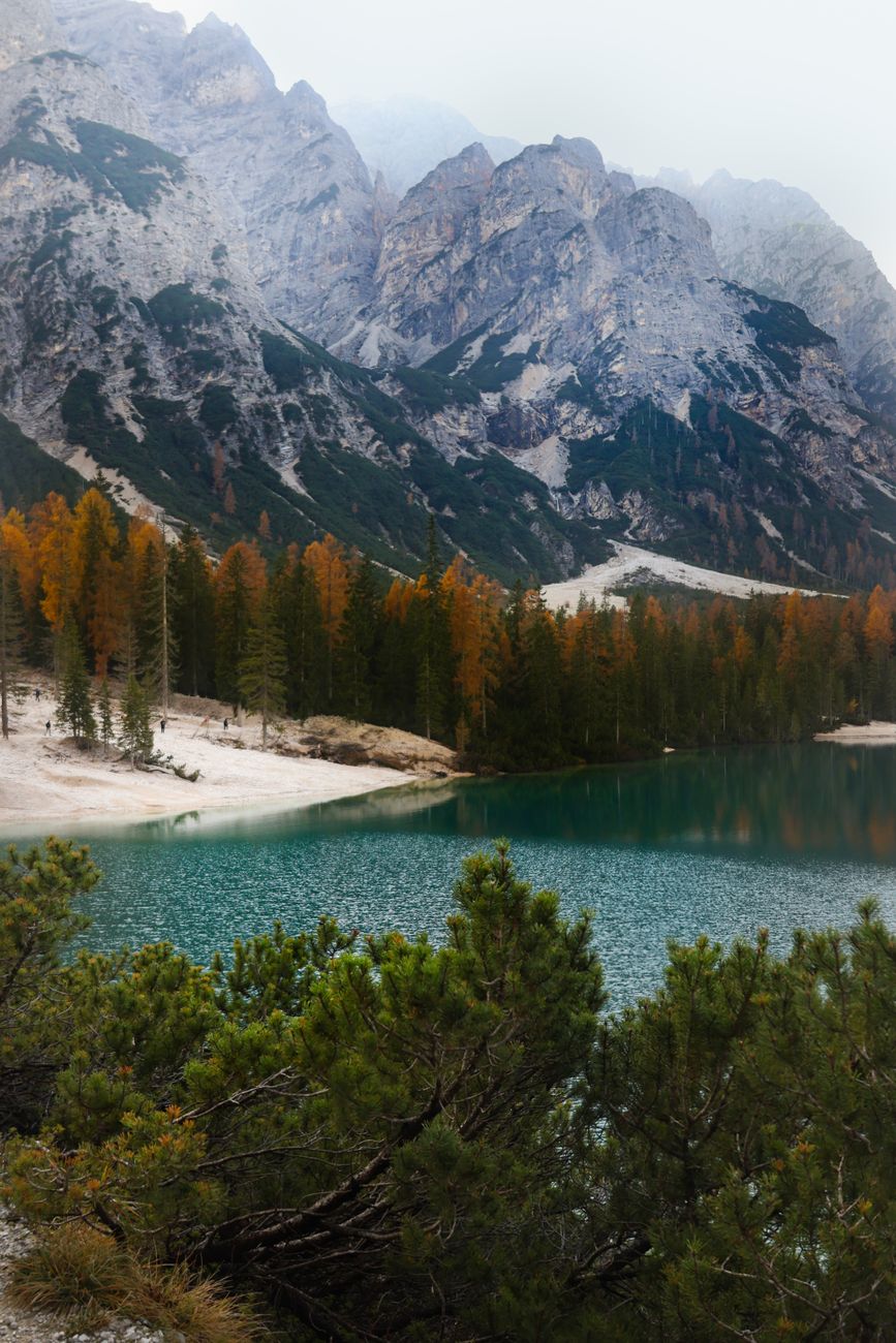 Alpine lakes and mountains of Europe
